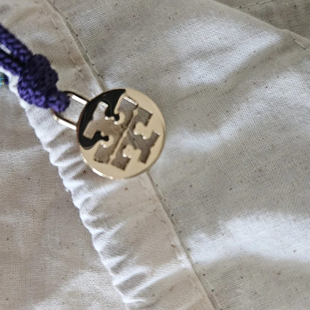 Tory Burch Large Cotton Dust Bag Drawstring Shoe Purse Storage - Picture 3 of 5